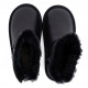 Ugg Kids Classic Short Zip Leather Black