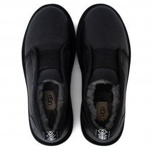 Ugg Mens Slippers Flex Leather Black