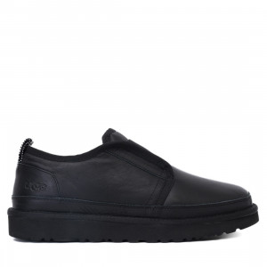 Ugg Mens Slippers Flex Leather Black