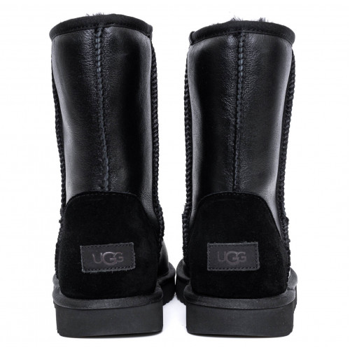 Ugg Mens Classic Short Metallic Black