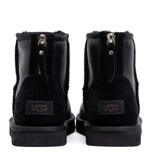 Ugg Mens Classic Mini Zip Metallic Black