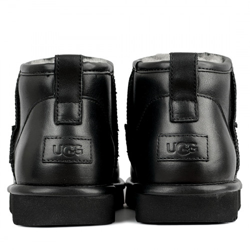 Ugg Mens Classic Ultra Mini Leather Black