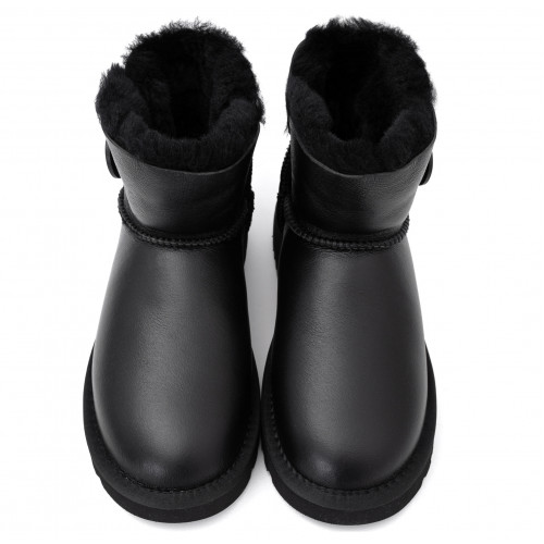 Ugg Mini Bailey Button Metallic Black