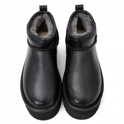 Ugg Classic Ultra Mini Platform Leather Black