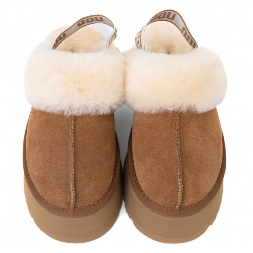 Женские Ugg Funkette Слиперы на Платформе Цвета Каштан