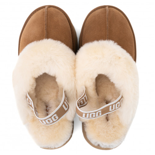 Женские Ugg Funkette Слиперы на Платформе Цвета Каштан