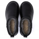 Женские Ugg Classic Ultra Mini из черной кожи