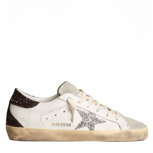 Super-Star Wmns White Silver Black Glitter