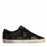 Super-Star Men's in Black Nappa With Black Suede Star and Heel Tab