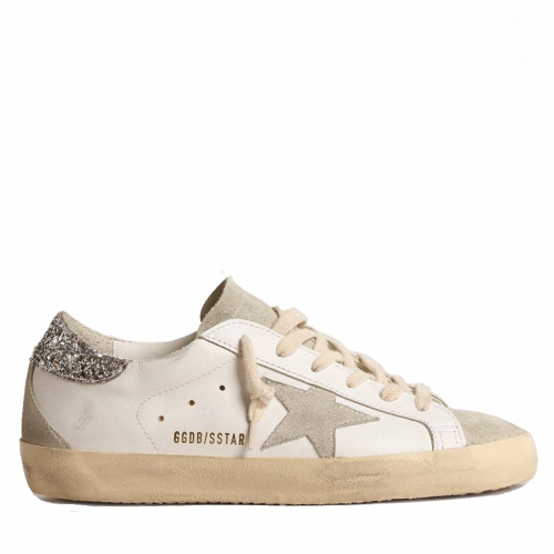 Super-Star With Gray And Silver Glitter Heel Tab